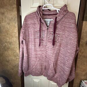Cute Yellowstone National Park Jacket with Hood. Rose. Size X-Large. NWOT.